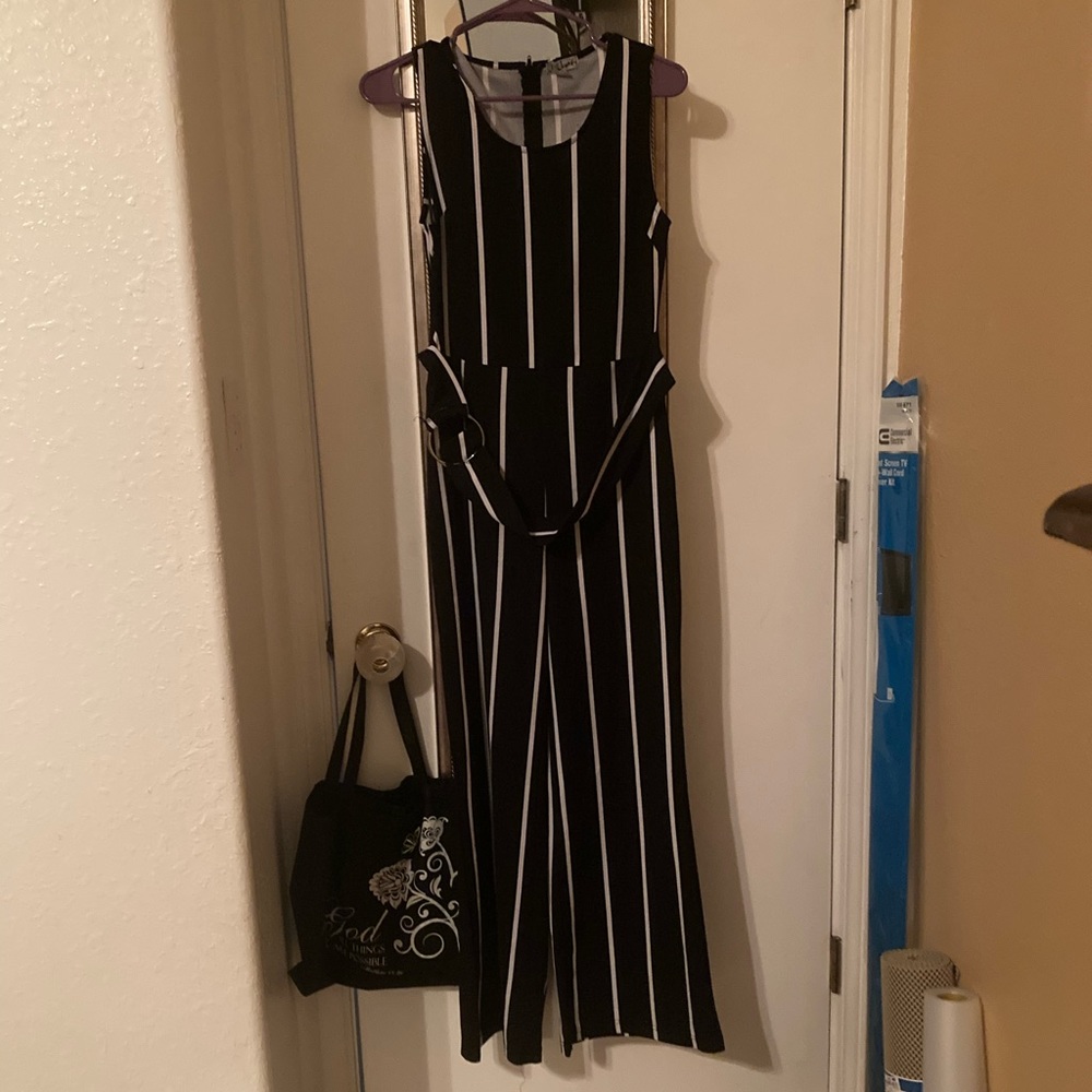 Black and white jumpsuit